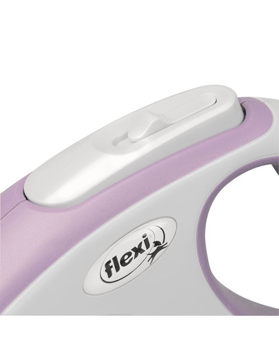 FLEXI New Comfort Vodítko M 5 m pásik ružové