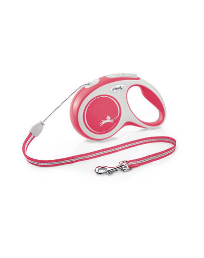 FLEXI Vodítko New Comfort S lanko 8 m červené