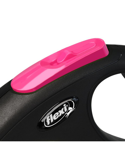 FLEXI Vodítko New Neon M pásik 5 m ružové