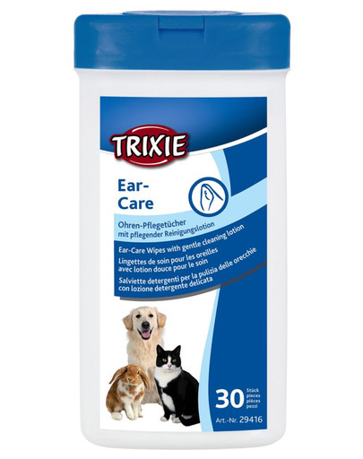 TRIXIE Vlhčené obrúsky do uší, 30 ks.
