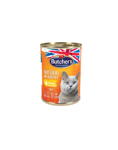 BUTCHER'S Natural&Healthy Cat kúsky kurčaťa v aspiku 400 g