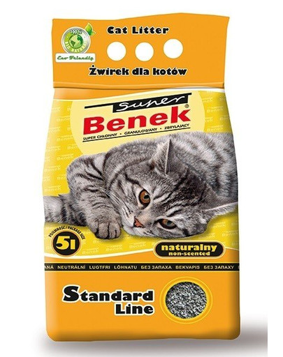 BENEK Super Standard bentonitové stelivo pre mačky Natural 5 l x 2 (10 l)