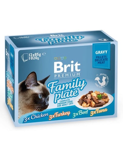 BRIT Premium Gravy Kapsičky  v omáčke pre mačky, mix príchutí 48 x 85 g