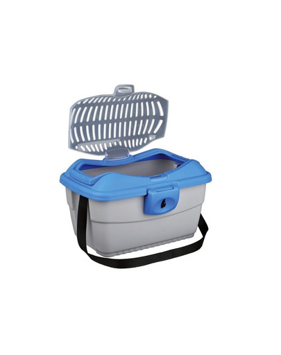 TRIXIE Transportný box mini-capri 40 x 22 x 30 cm. nebesky modrý / strieborný