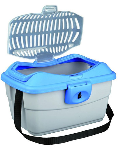 TRIXIE Transportný box mini-capri 40 x 22 x 30 cm. nebesky modrý / strieborný