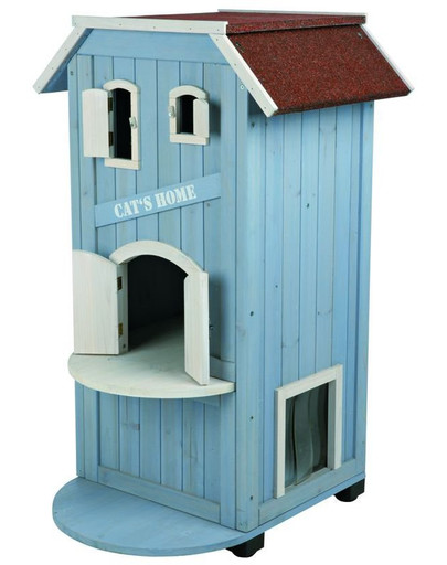TRIXIE Domček pre mačky . 56 x 94 x 59 cm. nebesky modrý