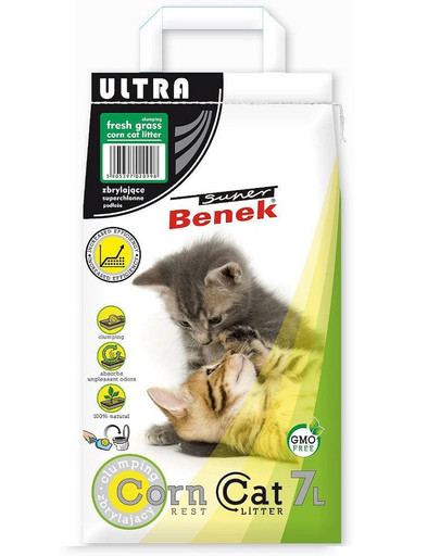 BENEK Super Corn Cat Ultra Vôňa sviežej trávy 7 l