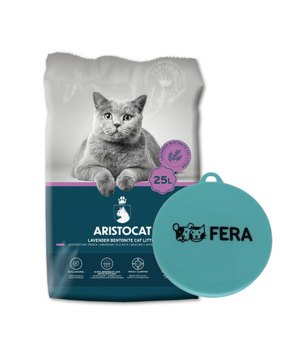 ARISTOCAT Bentonite Plus Stelivo s levanduľou 25 l + FERA viečko na konzervy