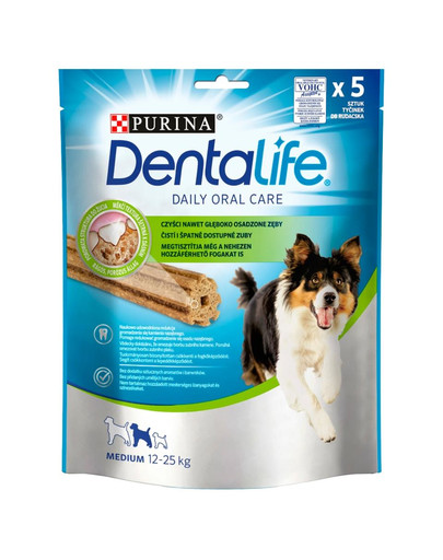 PURINA Dentalife Medium Pamlsky 115g  pre dospelých psov stredných plemien