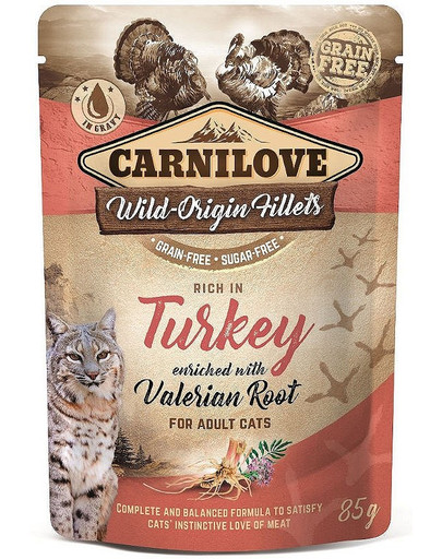 CARNILOVE Cat Pouch Turkey & Valerian 85g