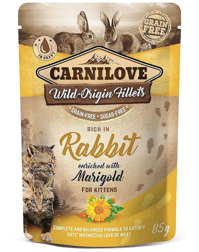 CARNILOVE Cat Pouch Rabbit & Marigold 85g