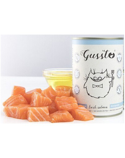 GUSSTO Cat Fresh Salmon 12x400 g