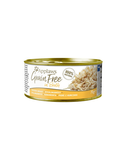 APPLAWS Cat Tin Grain Free Chicken in Broth 12x(6x70g)