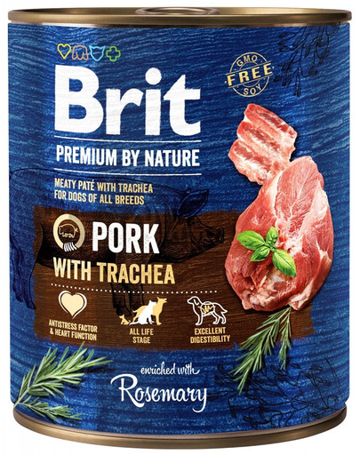 BRIT Premium by Nature Paštéta pre psov z bravčového mäsa 36 x 800 g