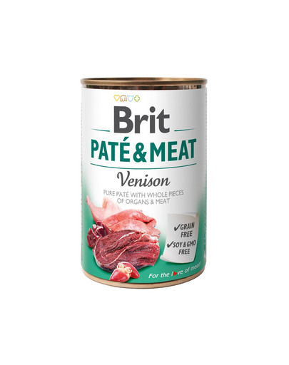 BRIT Pate & Meat Venison Paštéta pre psov z diviny 6 x 400 g