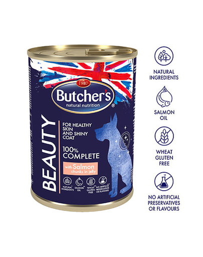 BUTCHER'S WCD Blue+ Beauty kúsky lososa v omáčke 400 g