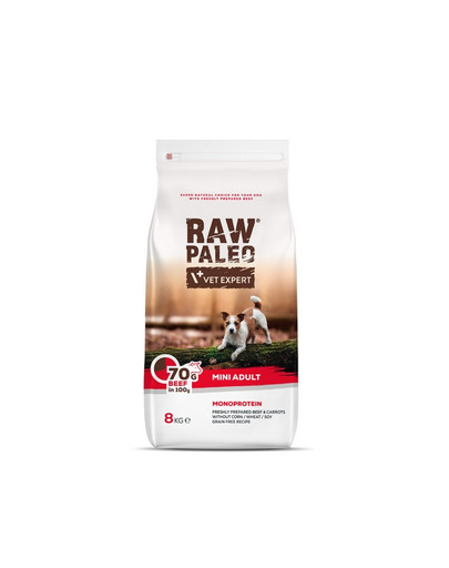 VETEXPERT Raw Paleo Beef adult mini 8kg