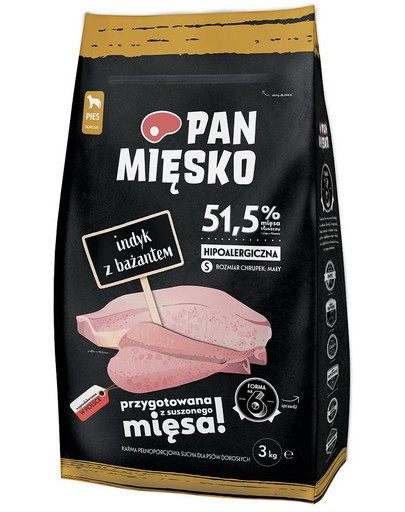 PAN MIĘSKO Morčacie s bažantom malé plemená 3 kg