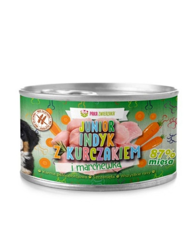 PAKA ZWIERZAKA   Junior Paštéta s kuracím mäsom a mrkvou 410 g