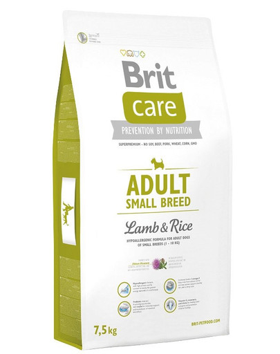 BRIT Care Dog Adult Small Breed Lamb & Rice 7.5kg
