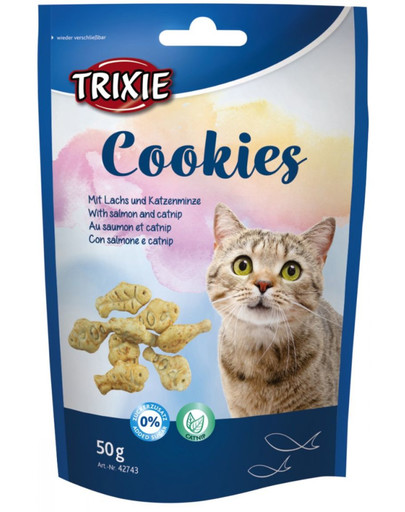 TRIXIE Cookies s lososom a catnipom 50g