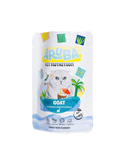 ARUBA Cat Kozie mäso, tekvica, cuketa a spirulina 70 g