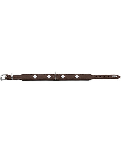 HUNTER Swiss kožený obojok veľkosť XS (32) 24-28,5 / 2,6 cm hnedý