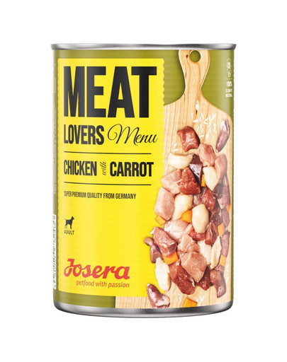 JOSERA Meatlovers Menu Kuracie s mrkvou 6x800 g