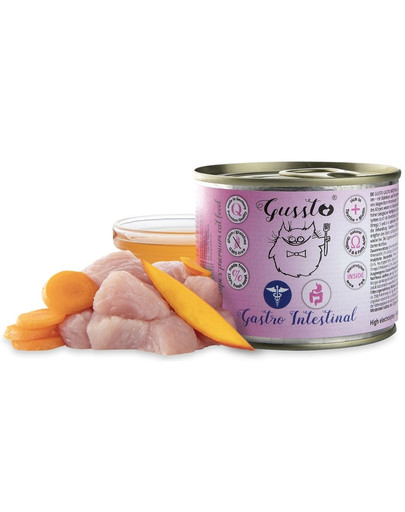 GUSSTO Gussto Vet Gastro Intestinal Konzerva pre mačky 200g