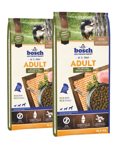 BOSCH Adult hydina a proso 2 x 15 kg