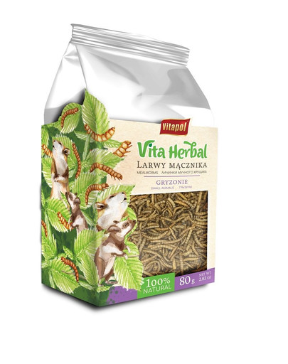 VITAPOL Vita Herbal Larvy múčnika pre hlodavce 80 g