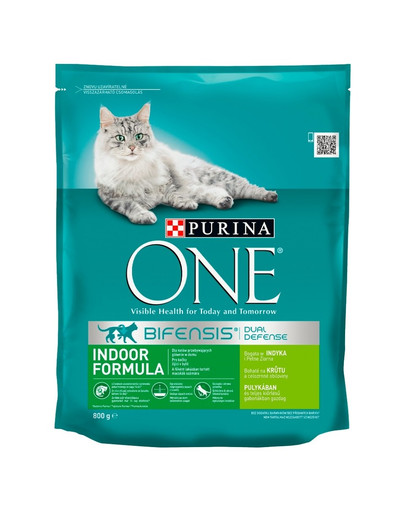 PURINA ONE INDOOR Formuła s morčacím a pšenicou 800 g