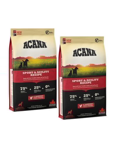 ACANA Adult sport agility 22,8 kg (2 x 11,4 kg)