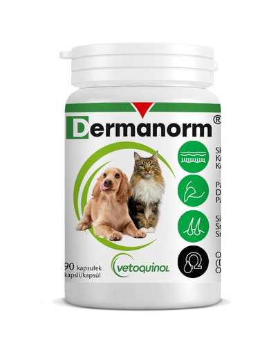 VETOQUINOL Dermanorm VTQ care 90 tbl pre psov a mačky