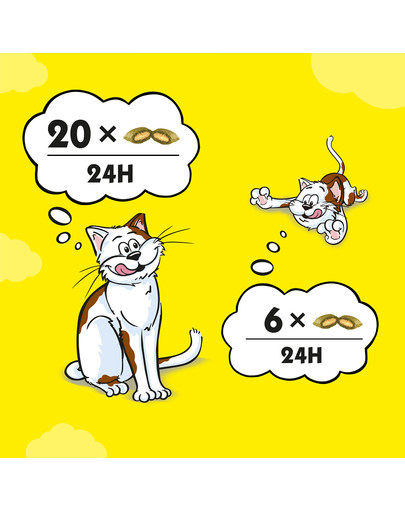 DREAMIES Variety Snack Box maškrty pre mačky s príchuťou kuracieho mäsa, syra a lososa 720 g