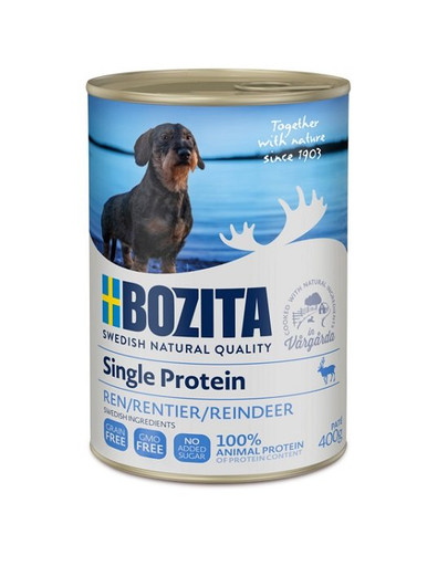 BOZITA Reindeer Singleprotein 400 g Krmivo so sobím mäsom