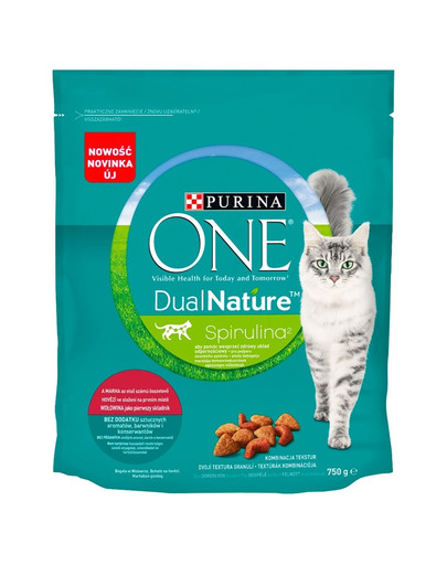 PURINA ONE Dual Nature Spirulina s hovädzím 750 g