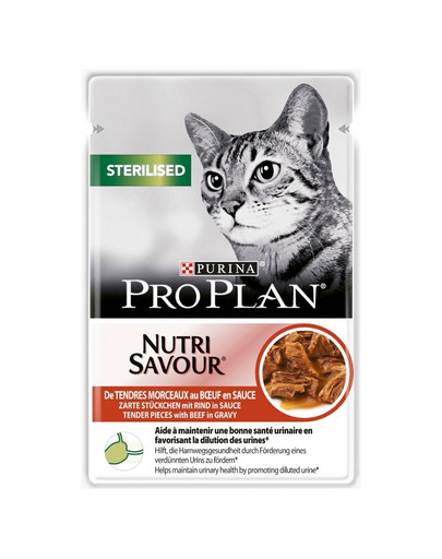 PURINA PRO PLAN Sterilised Hovädzie pre mačky  26 x 85 g