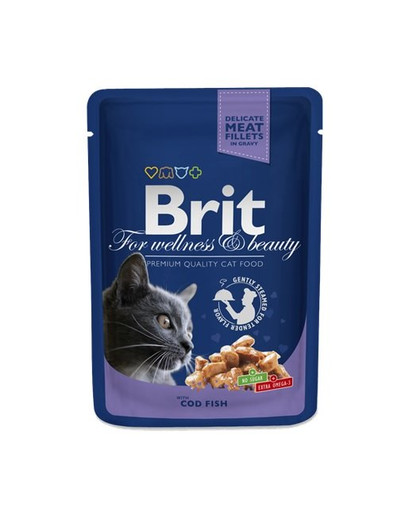 BRIT Premium Cat Adult s hovädzím 24 x 100 g