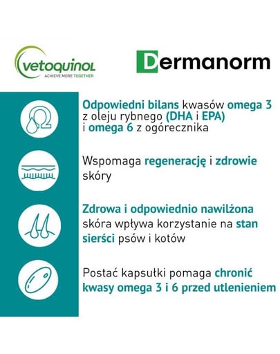 VETOQUINOL Dermanorm VTQ care 90 tbl pre psov a mačky