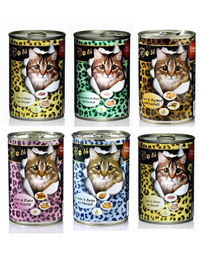 O'CANIS Paštéta pre mačky - Mix príchutí 400g x 6