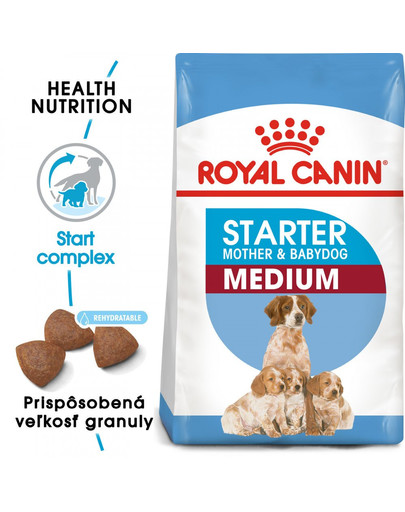 ROYAL CANIN Medium starter mother & babydog 1 kg granule pre brezivé alebo dojčiace suky a šteniatka.