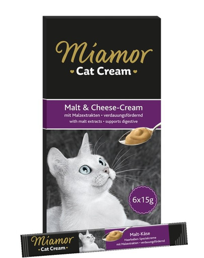 MIAMOR Cat Cream zo sladu a syra 6 x 15 ml