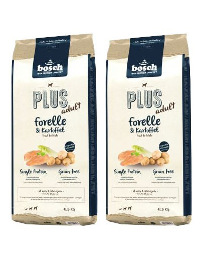 BOSCH Plus Pstruh a zemiaky 25 kg (2 x 12,5 kg)