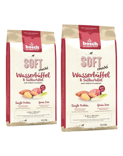 BOSCH Soft Maxi Granule pre psov vodný byvol a batáty  25 kg (2 x 12,5 kg)