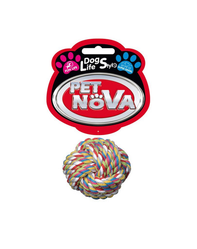 PET NOVA DOG LIFE STYLE Guľôčkovo-bavlnené lano 6cm Superdental
