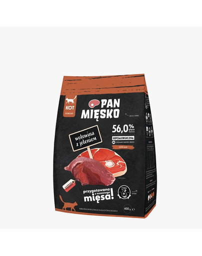 PAN MIĘSKO Hovädzie s jeleňom M 400g