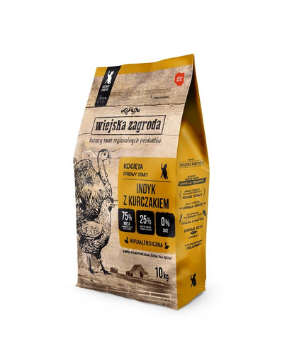 WIEJSKA ZAGRODA Morčacie s kuracím pre mačiatka 10 kg