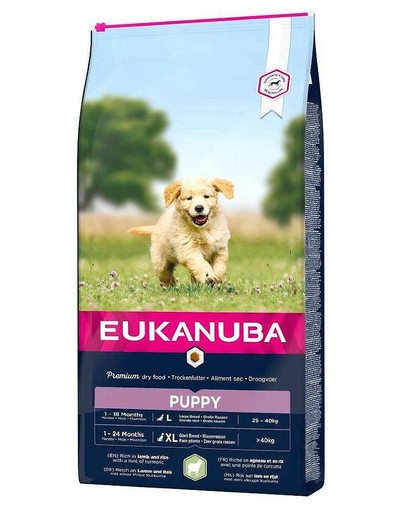 EUKANUBA Puppy Large Breed granule pre psov Jahňacina a ryža 24 kg (2 x 12 kg)