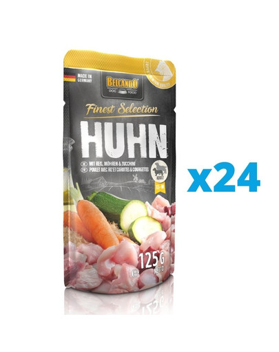 BELCANDO Finest Selection Konzerva pre psov s kuracím mäsom, ryžou a mrkvou 24x125 g